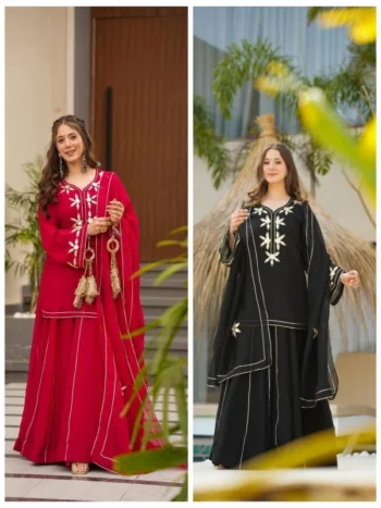 Elegant Sharara Set with Heavy Embroidery